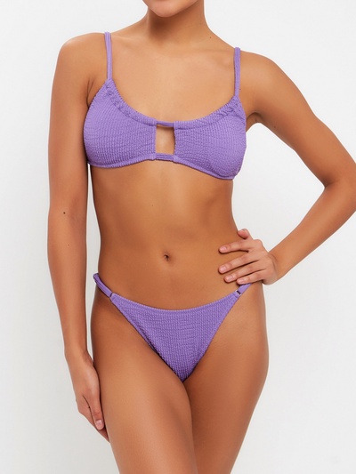 Купальник раздельный фактурный женский MINAKU, фиолетовый, размер 48
