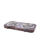 Плитка электрическая CENTEK CT-1509, 2000 Вт, 2 конфорки, коричневая