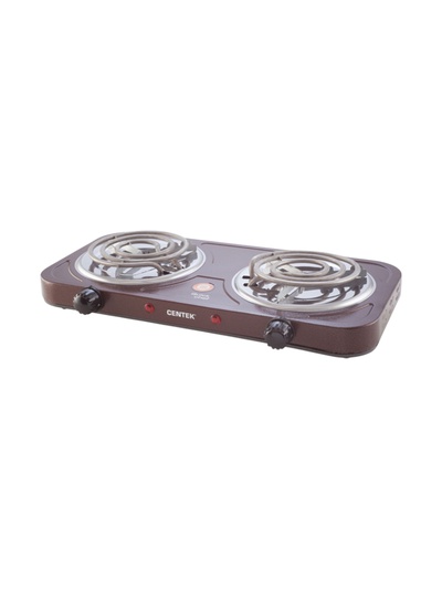 Плитка электрическая CENTEK CT-1509, 2000 Вт, 2 конфорки, коричневая