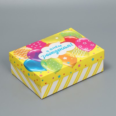 Коробка подарочная складная, упаковка, «День рождения», 21 х 15 х 7 см