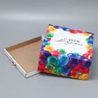 Коробка для торта, кондитерская упаковка «С днём рождения», 24 х 24 х 12 см - фото 21880412