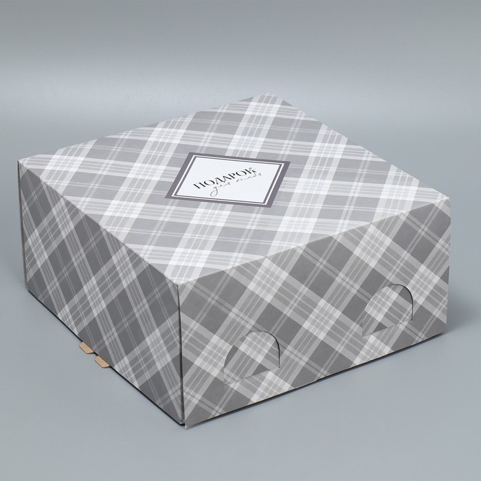 Коробка под торт, кондитерская упаковка «Подарок», 24 х 24 х 12 см