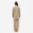 Костюм женский (рубашка, брюки) MINAKU: Casual collection цвет бежевый, размер 42 - Фото 4