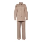 Костюм женский (рубашка, брюки) MINAKU: Casual collection цвет бежевый, размер 52 - Фото 8