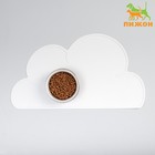 Коврик силиконовый под миску "Облако", 48 х 27 см, белый - Фото 3