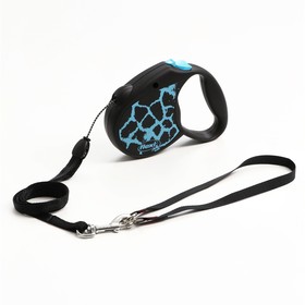 Рулетка Flexi Safari M, 5 м, трос, до 20 кг, голубой жираф (blue Giraffe)