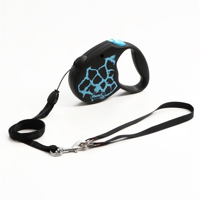 Рулетка Flexi Safari M, 5 м, трос, до 20 кг, голубой жираф (blue Giraffe)