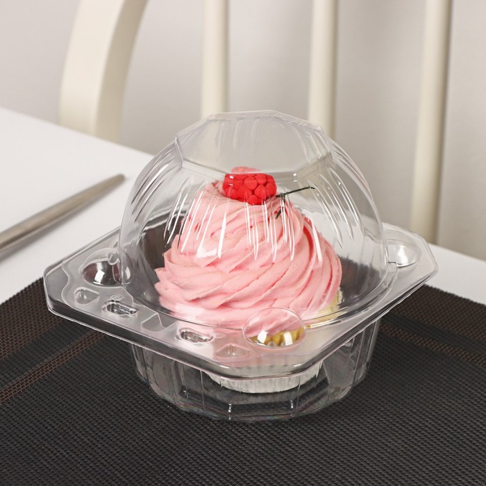 Упаковка для десертов с неразъёмной крышкой КР-21С1, 13×14×10,5 см, 360 шт/уп. - фото 1910500718