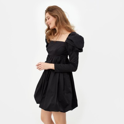 Платье мини женское баллон MINAKU: PartyDress, чёрное, размер 42-44