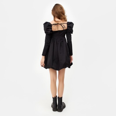 Платье мини женское баллон MINAKU: PartyDress, чёрное, размер 42-44