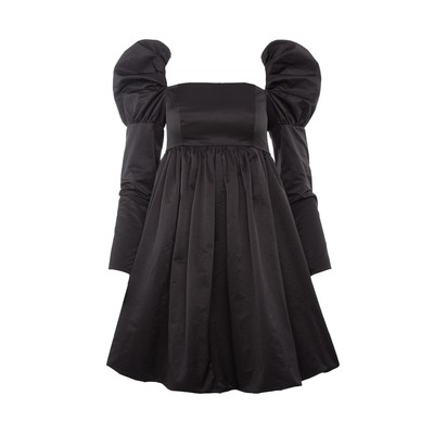Платье мини женское баллон MINAKU: PartyDress, чёрное, размер 42-44