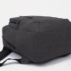 Рюкзак на молнии, наружный карман, светоотражающая полоса, цвет чёрный - Фото 3