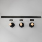 Спот "Бейкер" 3хЕ27 40Вт черный 100х17х12 см - фото 21881617