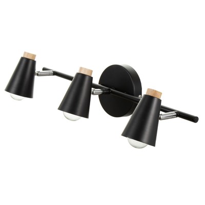 Спот «Конус» 3×40 Вт Е27 черный 50×17×17 см