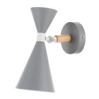 Бра "Камертаб" Е27 40Вт серый 15х12х24 см - фото 23334755