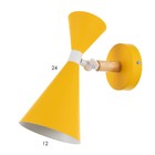 Бра «Камертаб», Е27, 40 Вт, жёлтое, 15×12×24 см - Фото 7