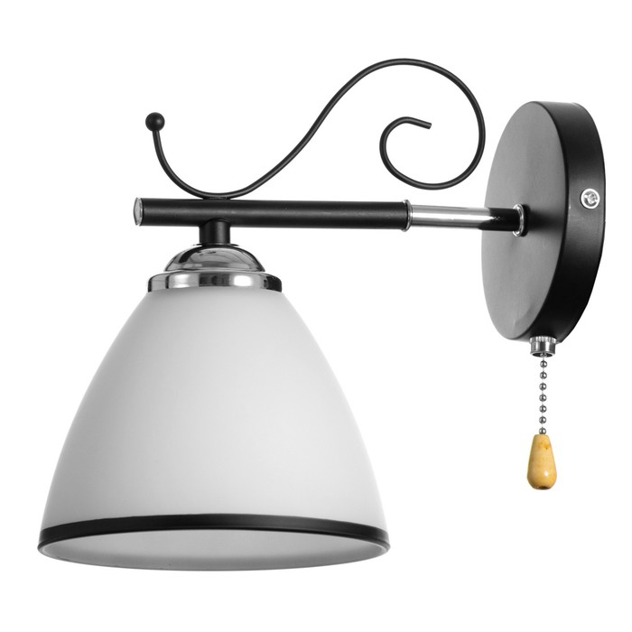 Бра 2730/1, E27, 40 Вт, чёрно-хромовое - Фото 1