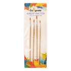 Набор кистей для рисования, нейлон, 4 штуки: № 1, 2, 3, 4, круглые, деревянная ручка, международный размер 169385