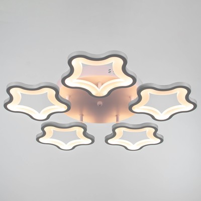 Люстра с пультом BayerLux 2783/5 LED, 120 Вт, 3000-6000K, белая, 62×62×20 см
