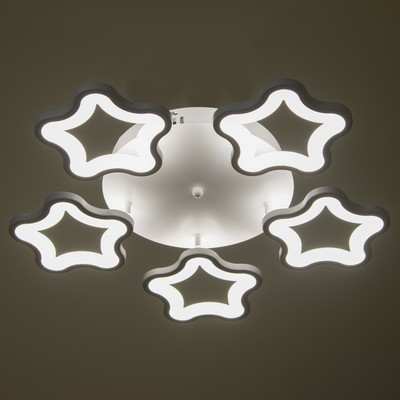 Люстра с пультом BayerLux 2783/5 LED, 120 Вт, 3000-6000K, белая, 62×62×20 см
