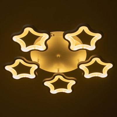 Люстра с пультом BayerLux 2783/5 LED, 120 Вт, 3000-6000K, белая, 62×62×20 см
