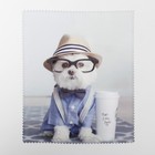 Салфетка для очков TAO11 «Собачка в шляпе» 15×18см, цвет бежевый - Фото 2