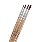 Набор кистей для рисования, пони, 4 штуки: № 1, 2, 3, 4, круглые, деревянная ручка, международный размер 169386 - фото 7430983