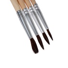 Набор кистей для рисования, пони, 4 штуки: № 1, 2, 3, 4, круглые, деревянная ручка, международный размер 169386 - фото 7430984