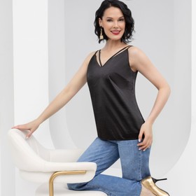 Топ женский Charutti «Создана для поцелуев. Блэк», размер 44