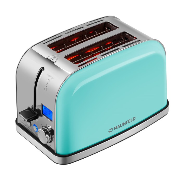 Тостер MAUNFELD MF-821MINT, 950 Вт, 3 режима, 2 тоста, мятный - Фото 1
