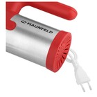 Миксер MAUNFELD MF-321R, ручной, 300 Вт, 5 скоростей, 4 насадки, красный - Фото 6
