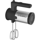 Миксер MAUNFELD MF-321BK, ручной, 300 Вт, 5 скоростей, 4 насадки, чёрный - фото 51336798