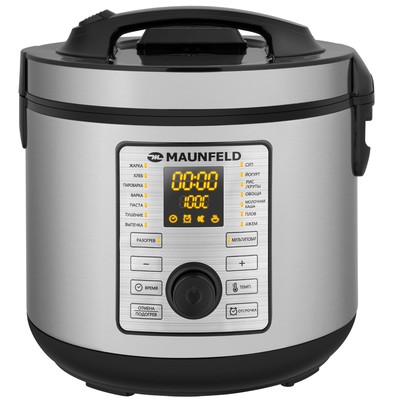 Мультиварка MAUNFELD MPMC-1625S, 860 Вт, 5 л, 17 программ, антипригарное покрытие, серо-чёрная 936