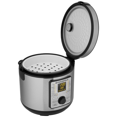 Мультиварка MAUNFELD MPMC-1625S, 860 Вт, 5 л, 17 программ, антипригарное покрытие, серая, чёрная