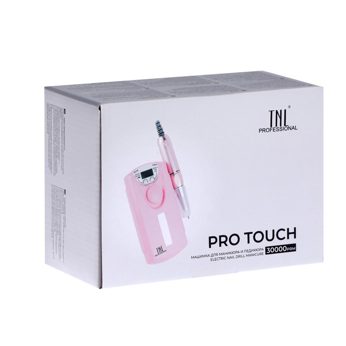 Машинка для маникюра и педикюра TNL Pro Touch PT-40, 40 Вт, 30 000 об/мин, 6 фрез, белая - фото 1900253321