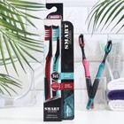 Зубная щётка «Смарт» Black средней жесткости, красный + зеленый, 2 шт. (комплект 2 шт) - фото 24477252