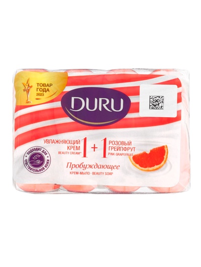 Крем-мыло DURU 1+1 Розовый грейпфрут 4*80 гр.,
