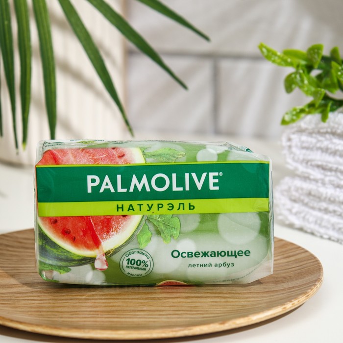 Мыло PALMOLIVE "Натурэль", "Освежающее", "Летний Арбуз", 90 г - Фото 1