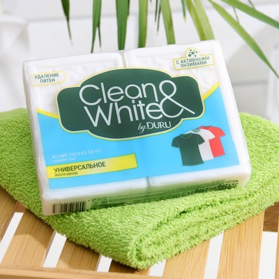 Мыло хозяйственное DURU CLEAN&WHITE универсальное, 240 г