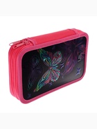 Пенал школьный, 2 секции, 12.5×20.5×4 см «Бабочки» - Фото 3