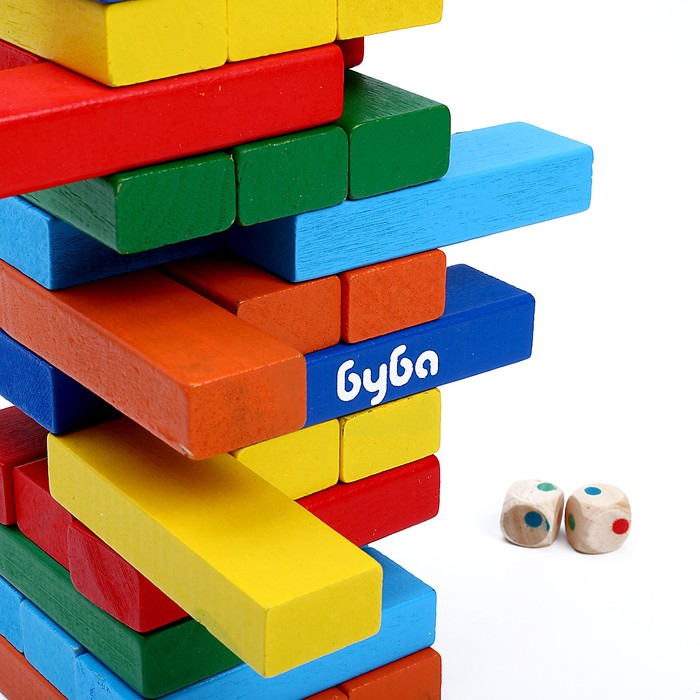 Настольная игра пирамидка деревянная башня «Буба» - фото 1906120049
