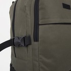 Рюкзак туристический на молнии, 37 л, 3 наружных кармана, с расширением, цвет зелёный - Фото 5