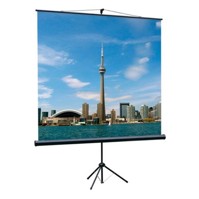 Экран на треноге Lumien 150x150 см, Eco View LEV-100101, 1:1, напольный, рулонный - Фото 1