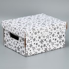 Складная коробка белая «Звёзды», 32.2 х 25.2 х 16,4 см - фото 10082136