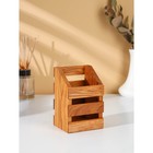 Подставка для столовых приборов Adelica, 9×8×14 см, дерево дуб - Фото 3