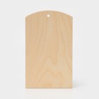 Доска разделочная деревянная с отверстием Доляна, 25×15×0,6 см, фанера - фото 1060733