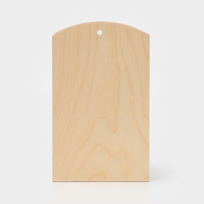 Доска разделочная деревянная с отверстием Доляна, 25×15×0,6 см, фанера