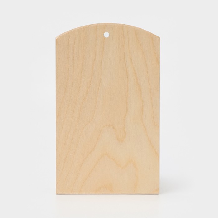 Доска разделочная деревянная с отверстием Доляна, 25×15×0,6 см, фанера - Фото 1