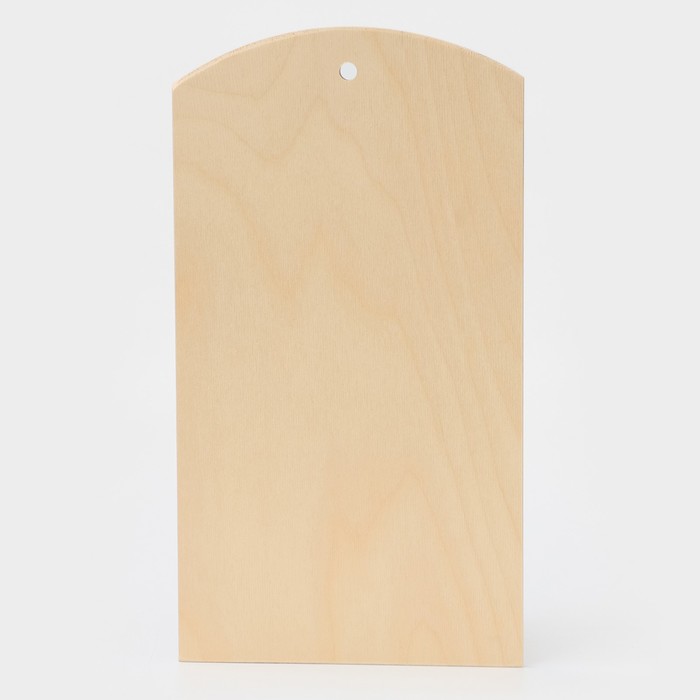 Доска разделочная деревянная с отверстием Доляна, 36,5×20×0,9 см, фанера - Фото 1