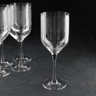 Набор бокалов для вина «Ума», 400 мл, декор соты, 6 шт - фото 37446741